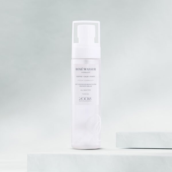 Rose Wasser Rose Water Toner bottle front view on white background